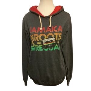 PIER 27 JAMAICA GREY HOODIE WITH GRAPHIC PRINT DESIGN/ Size XL